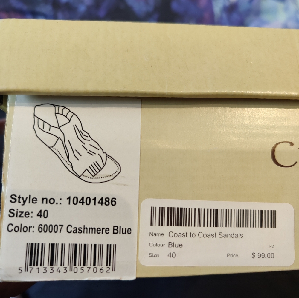 Sandals with fringe, 40 (9), Blue Colour